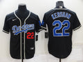Men's Los Angeles Dodgers Clayton Kershaw #22 Black Game Player Jerseys
