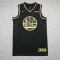 Stephen Curry #30 Golden State Warriors Nike Black Gold "Golden Edition" Oversized Bay Bridge Basketball Badge Stealth Swingman Jersey