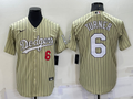 Men's Los Angeles Dodgers Trea Turner #6 Gold Replica Baseball Jerseys