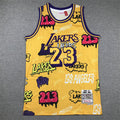 LeBron James #23 Los Angeles Lakers Gold 2018-19 Graffiti Edition Mitchell & Ness Hardwood Classics Swingman Jersey
