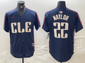 Men's Cleveland Guardians Josh Naylor #22 Navy 2024 City Connect Limited Jerseys
