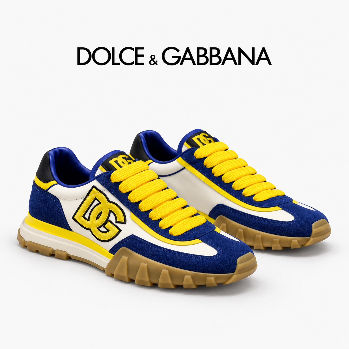 Dolce & Gabbana DG Premium Men's Mixed-Material Casual Sneakers