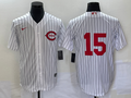 Men's Cincinnati Reds Anthony Rizzo #15 White 2022 MLB at Field of Dreams Game Authentic Player Jerseys