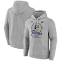 Men's Indiana Pacers Fanatics Heather Gray 2025 Eastern Conference Champions Locker Room Pullover Hoodie