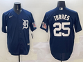 Men's Detroit Tigers Gleyber Torres #25 Navy Replica Player Jerseys