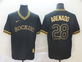 Men's Colorado Rockies Nolan Arenado #28 Black Replica Baseball Jerseys