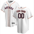Men's Houston Astros White Home Replica Custom Jerseys