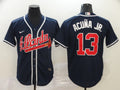 New Men's Atlanta Braves Ronald Acuna Jr. #13 Jerseys Blue