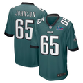 Men's Philadelphia Eagles Lane Johnson #65 Midnight Green Super Bowl LVII Patch Game Jerseys