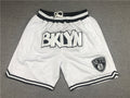 Men's Brooklyn Nets White Basketball Retro Shorts1