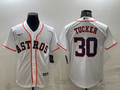 Men's Houston Astros Kyle Tucker #30 White Home Official Replica Player Jerseys