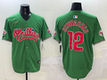 Men's Philadelphia Phillies Kyle Schwarber #12 Green Game Jerseys