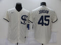 Men's Chicago White Sox Michael Jordan #45 Beige Replica Baseball Jerseys
