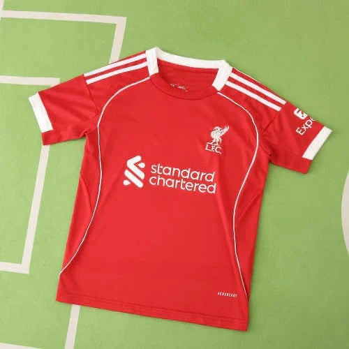Liverpool F.C. Home Kids Kit 2025/26 | Children's Football Jersey with Name & Number