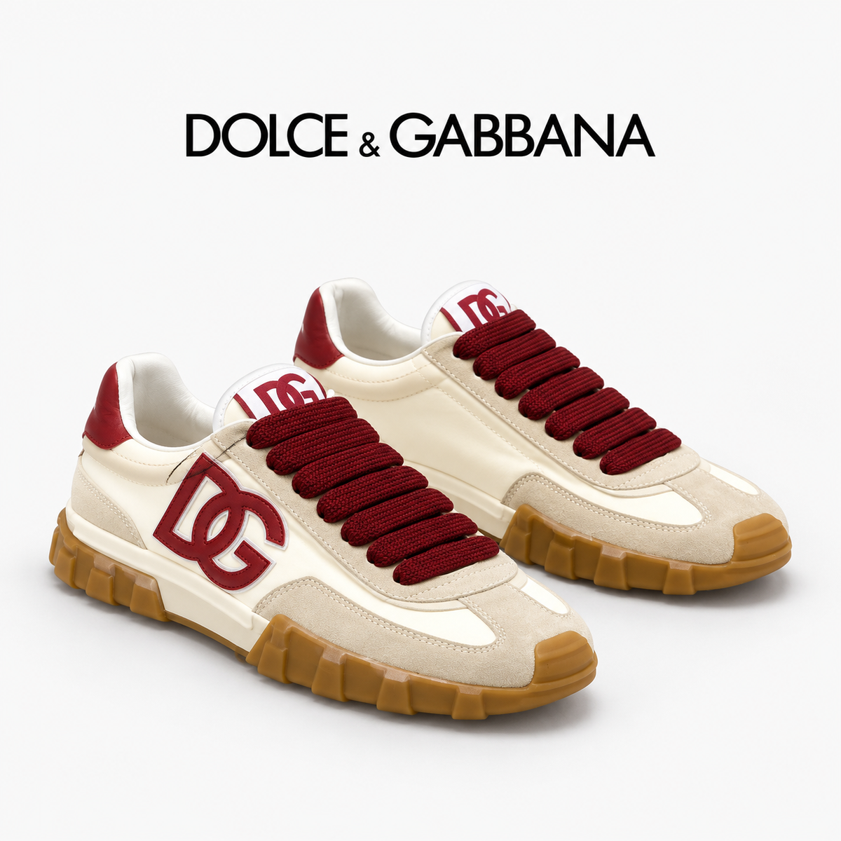 Dolce & Gabbana DG Premium Men's Mixed-Material Casual Sneakers