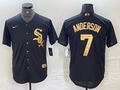 Men's Chicago White Sox Tim Anderson #7 Black Replica Team Jerseys