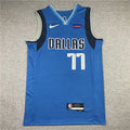 Men's Dallas Mavericks Luka Doncic #77 NBA Blue Replica Jerseys