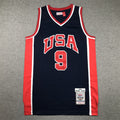 Michael Jordan #9 Team USA Mitchell & Ness 1984 Los Angeles Olympics Navy Hardwood Classics Authentic Jersey