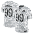 Men's Los Angeles Rams Aaron Donald #99 Arctic Camo 2024 Salute to Service Retired Player Limited Jerseys
