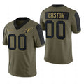 Custom1 Arizona Cardinals Olive Salute To Service Limited Jerseys Name And Number Christmas Birthday Gift Football Jerseys