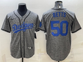 Men's Los Angeles Dodgers Mookie Betts Nike Gray Alternate Replica Player Name Jerseys