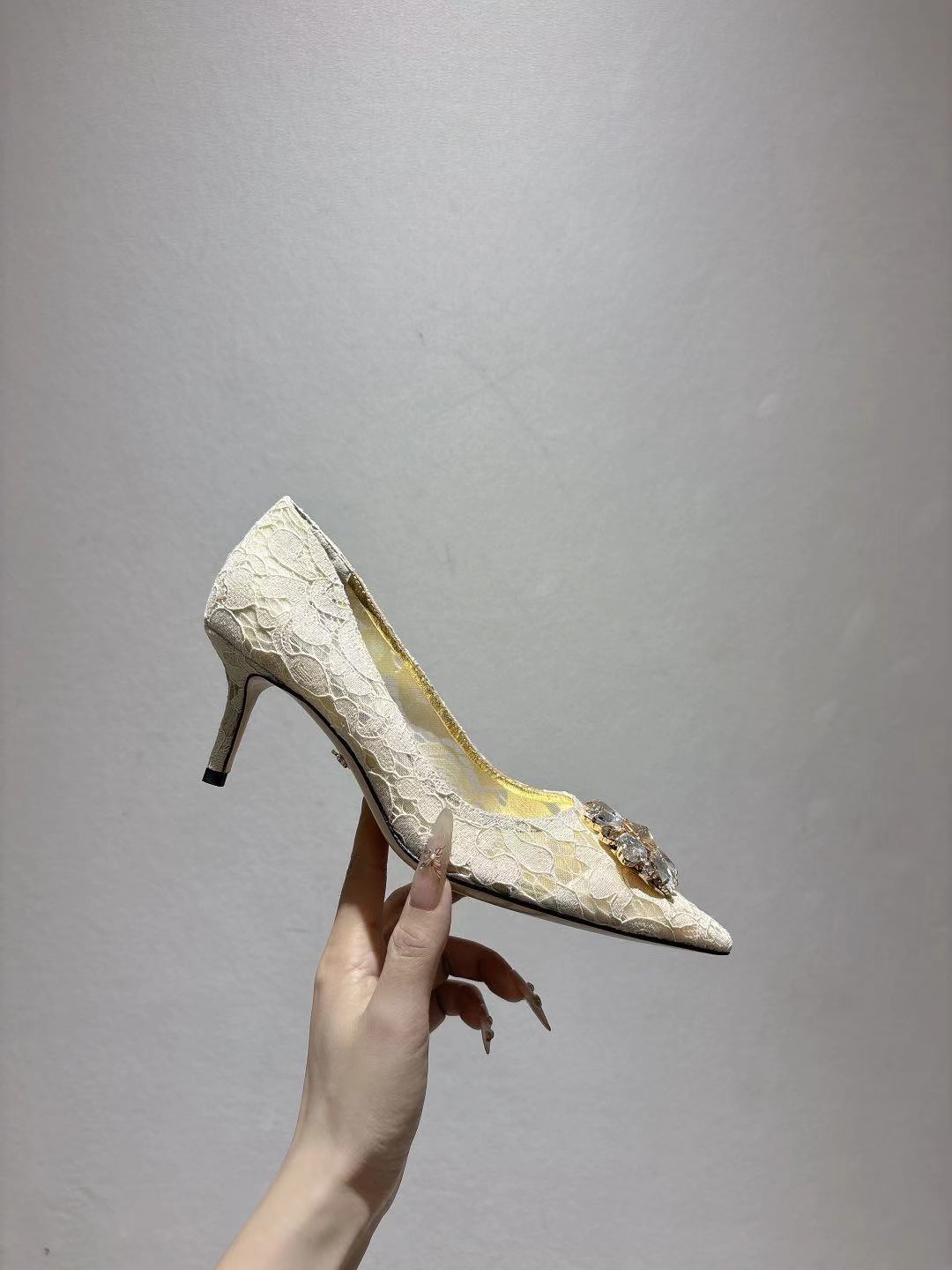 Dolce & Gabbana DG Women's Lace-Mesh Heels
