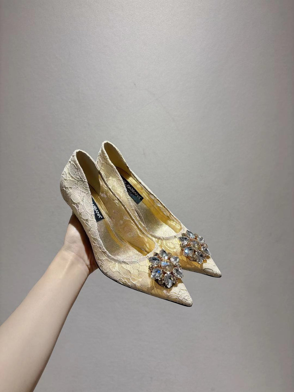 Dolce & Gabbana DG Women's Lace-Mesh Heels