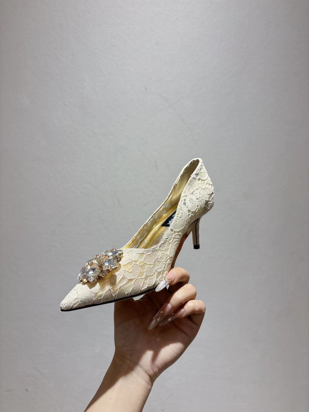 Dolce & Gabbana DG Women's Lace-Mesh Heels