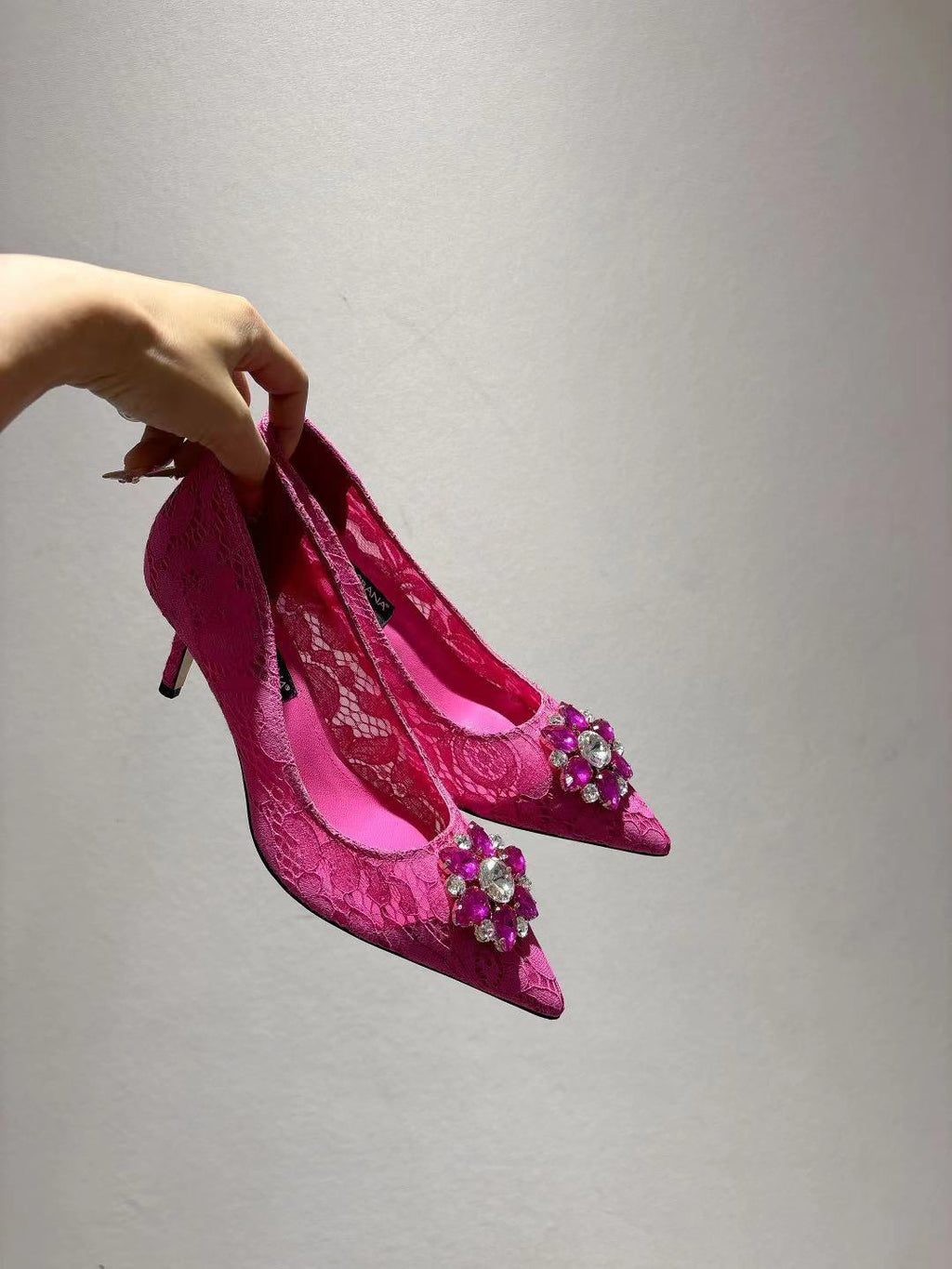 Dolce & Gabbana DG Women's Lace-Mesh Heels