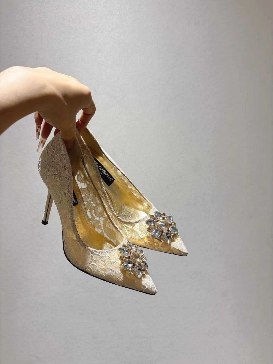 Dolce & Gabbana DG Women's Lace-Mesh Heels