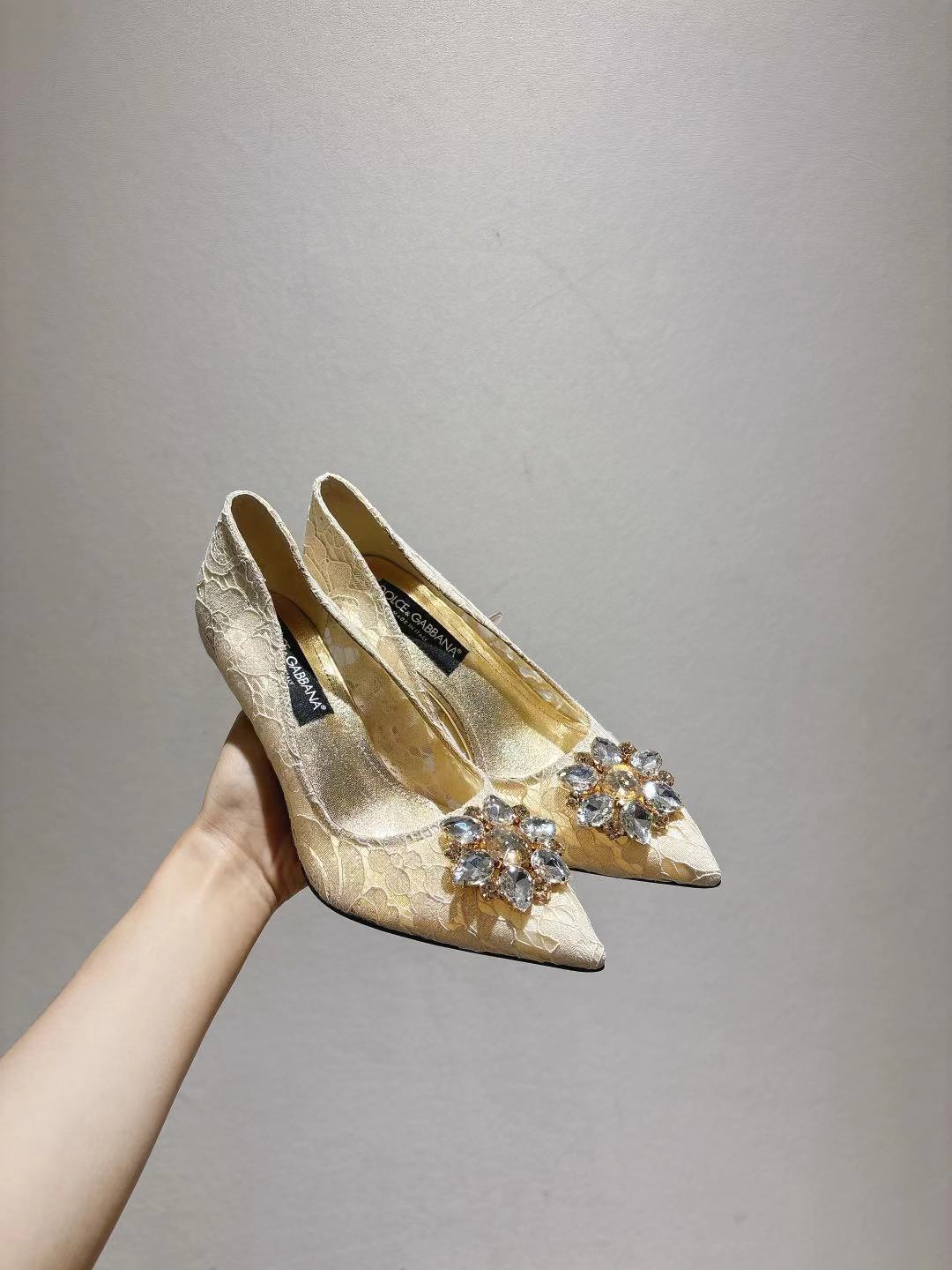 Dolce & Gabbana DG Women's Lace-Mesh Heels