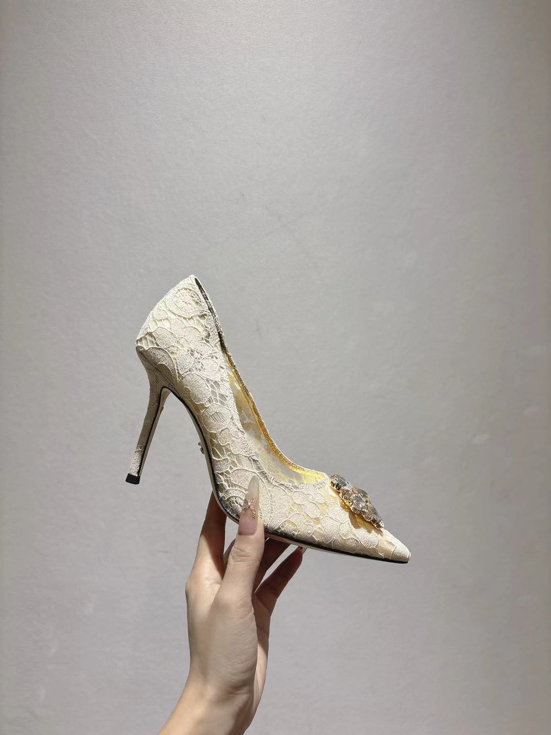 Dolce & Gabbana DG Women's Lace-Mesh Heels