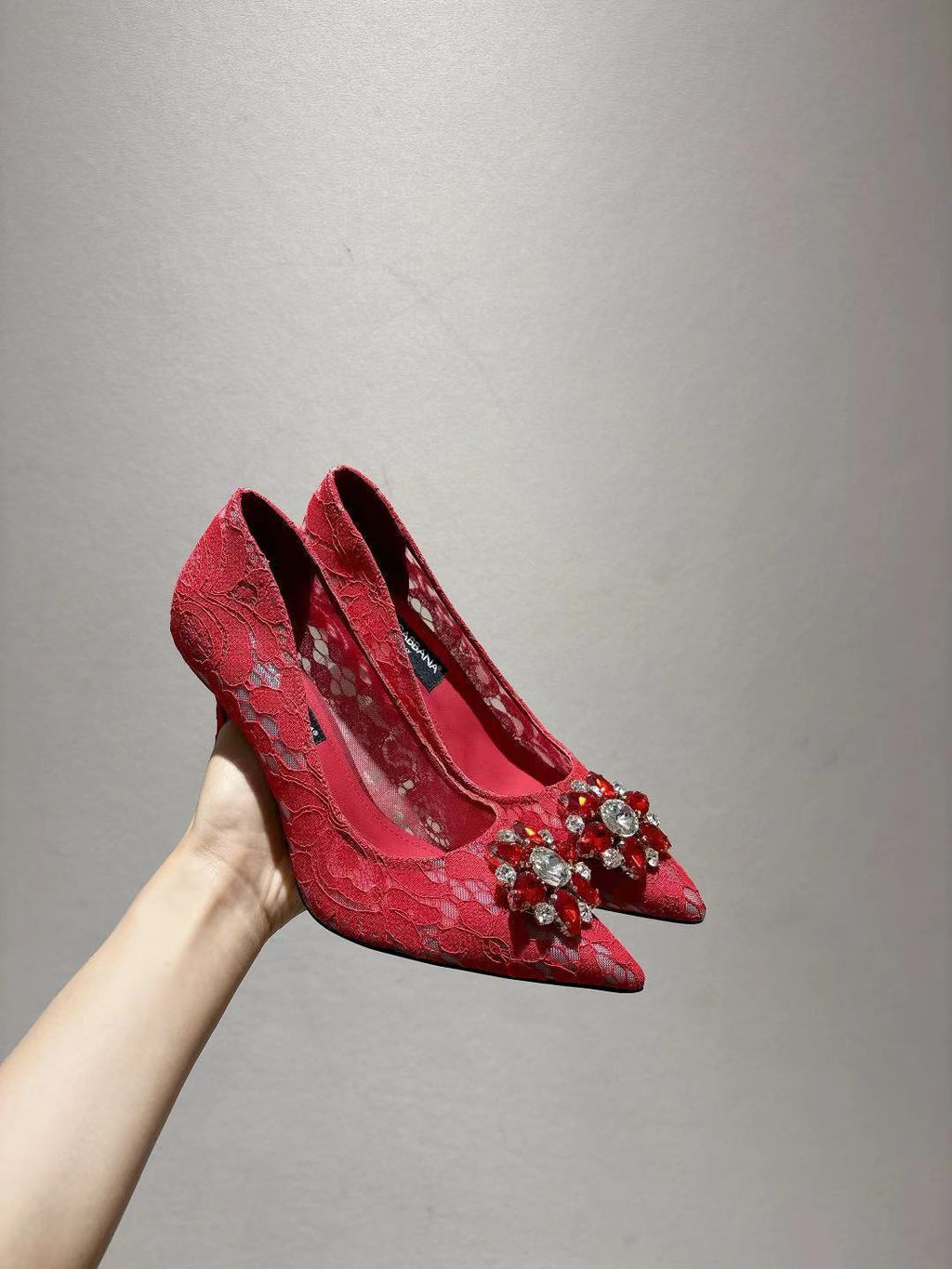 Dolce & Gabbana DG Women's Lace-Mesh Heels
