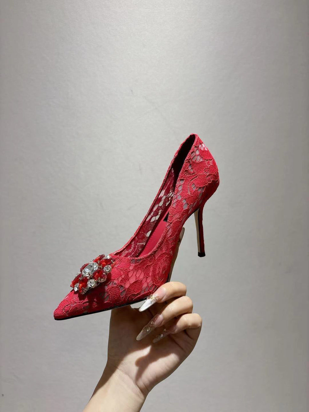 Dolce & Gabbana DG Women's Lace-Mesh Heels