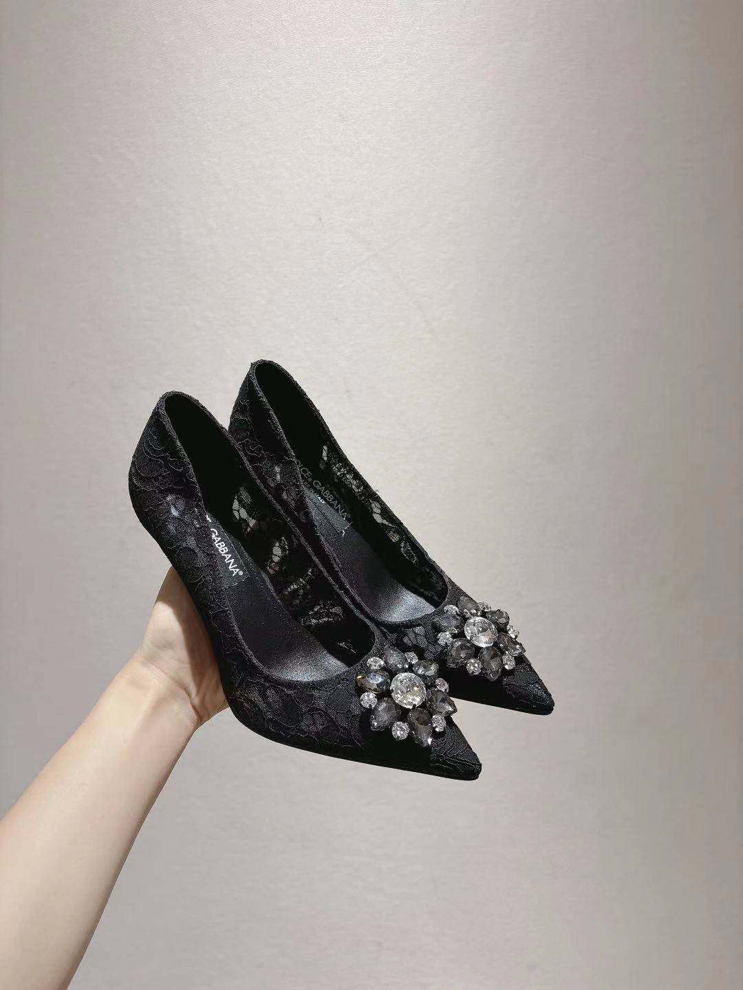Dolce & Gabbana DG Women's Lace-Mesh Heels