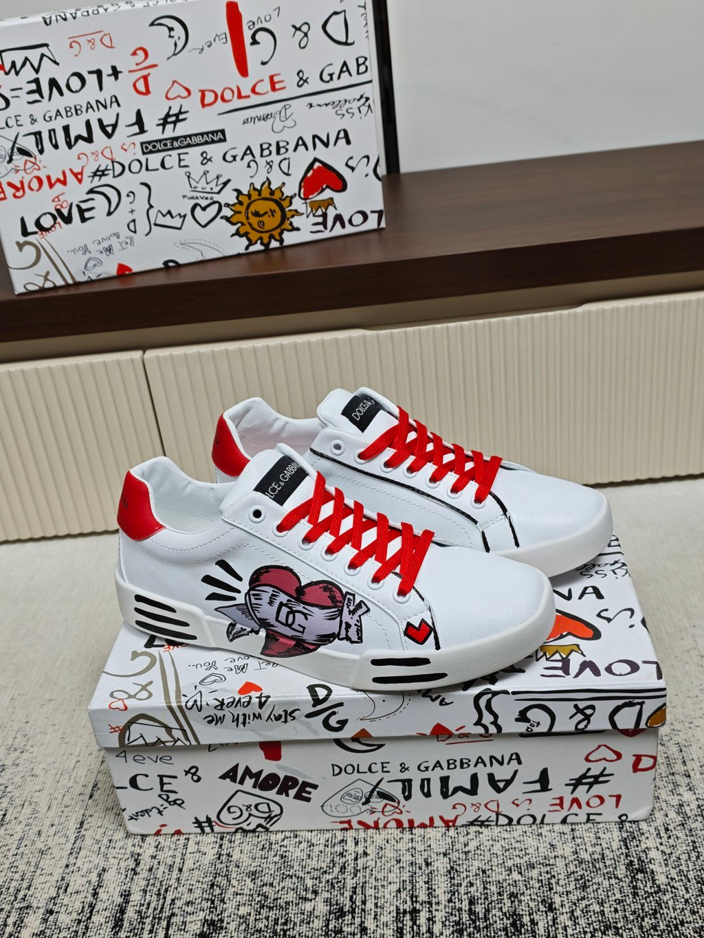 Dolce & Gabbana DG Couple's Athletic Casual Sneakers