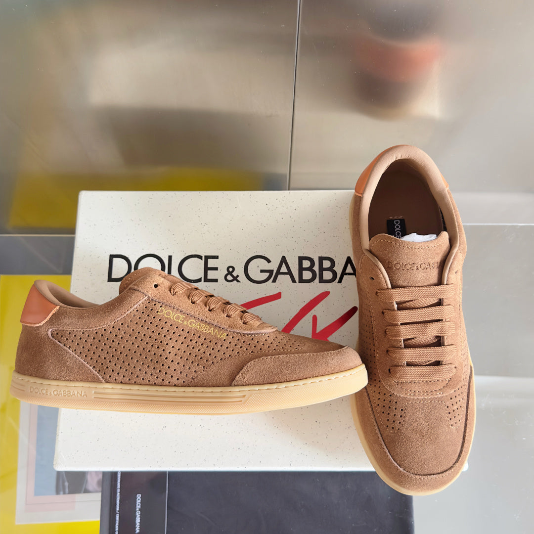 Dolce & Gabbana DG Silk Calfskin & Nubuck Casual Sneakers