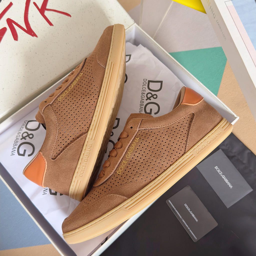 Dolce & Gabbana DG Silk Calfskin & Nubuck Casual Sneakers