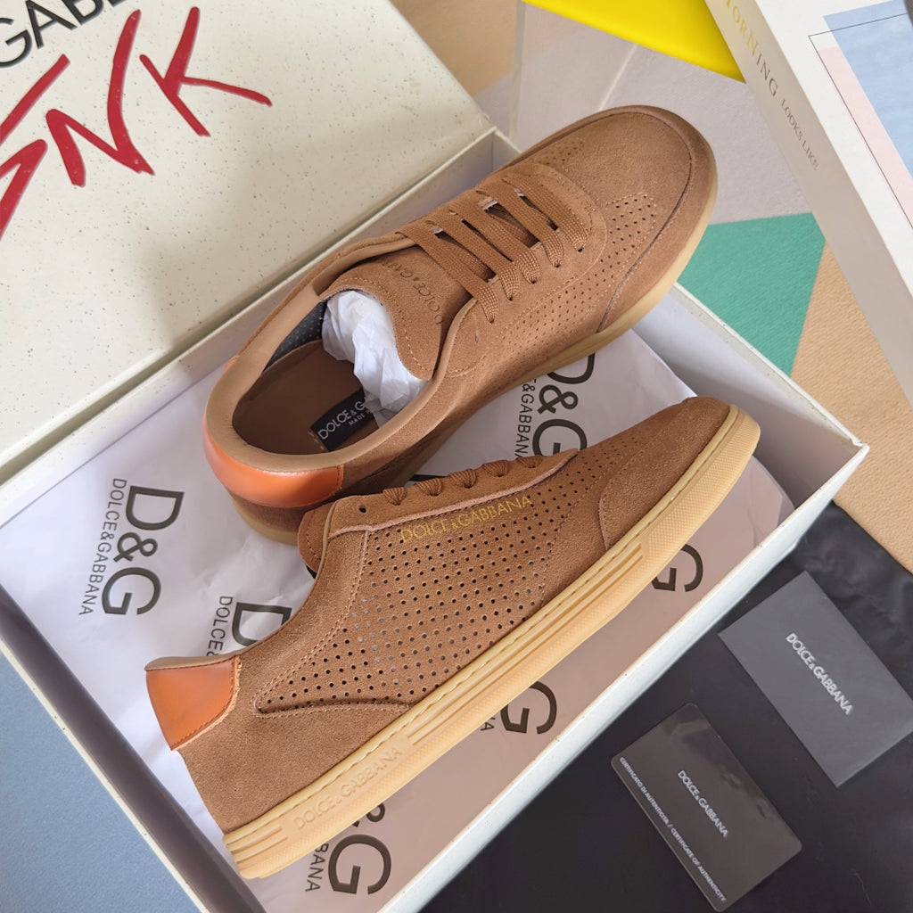 Dolce & Gabbana DG Silk Calfskin & Nubuck Casual Sneakers