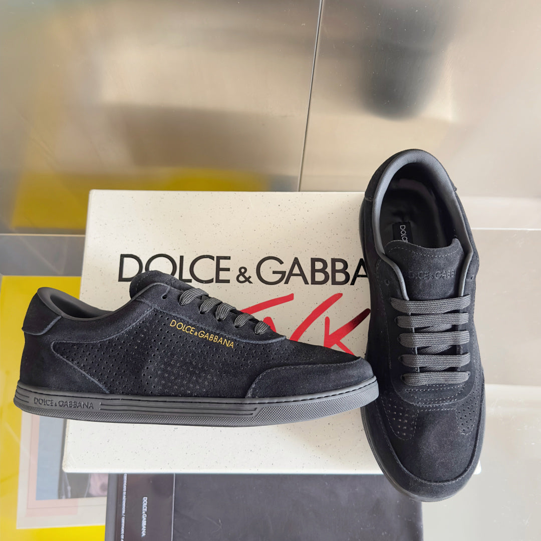 Dolce & Gabbana DG Silk Calfskin & Nubuck Casual Sneakers