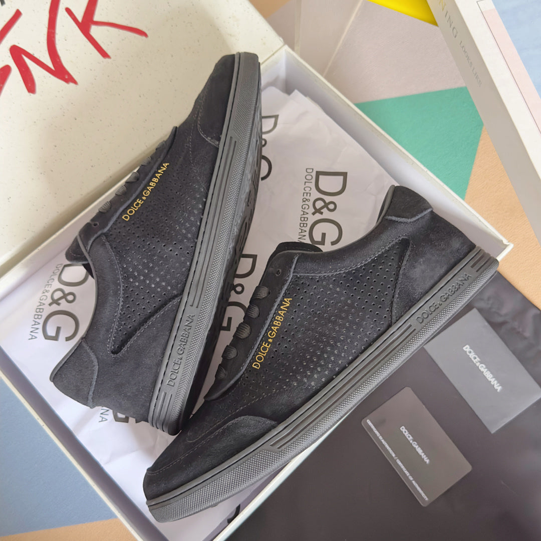 Dolce & Gabbana DG Silk Calfskin & Nubuck Casual Sneakers