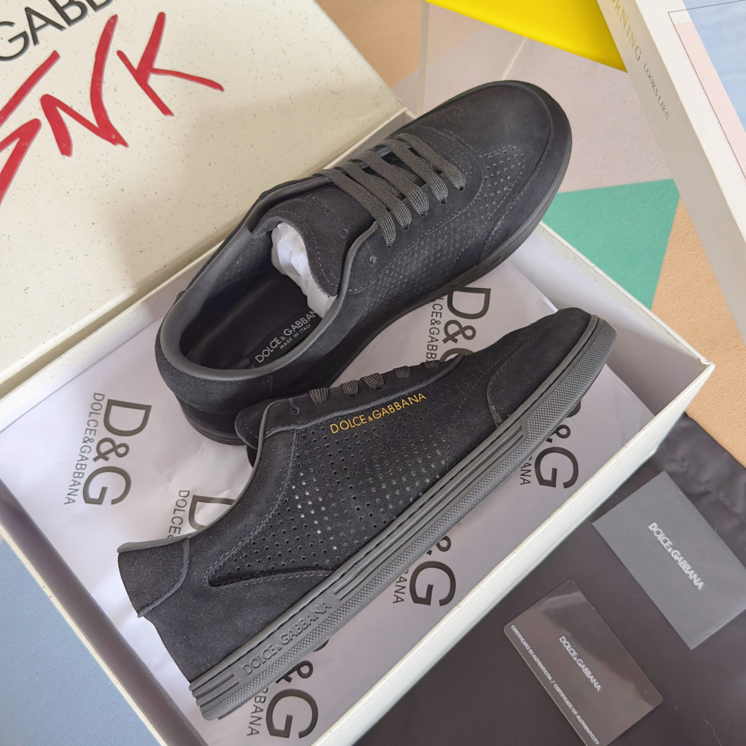 Dolce & Gabbana DG Silk Calfskin & Nubuck Casual Sneakers