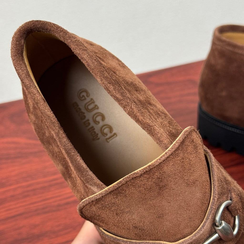 Gucci Men's Horsebit Chunky Ankle Boots