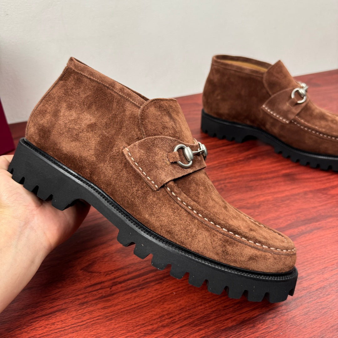 Gucci Men's Horsebit Chunky Ankle Boots