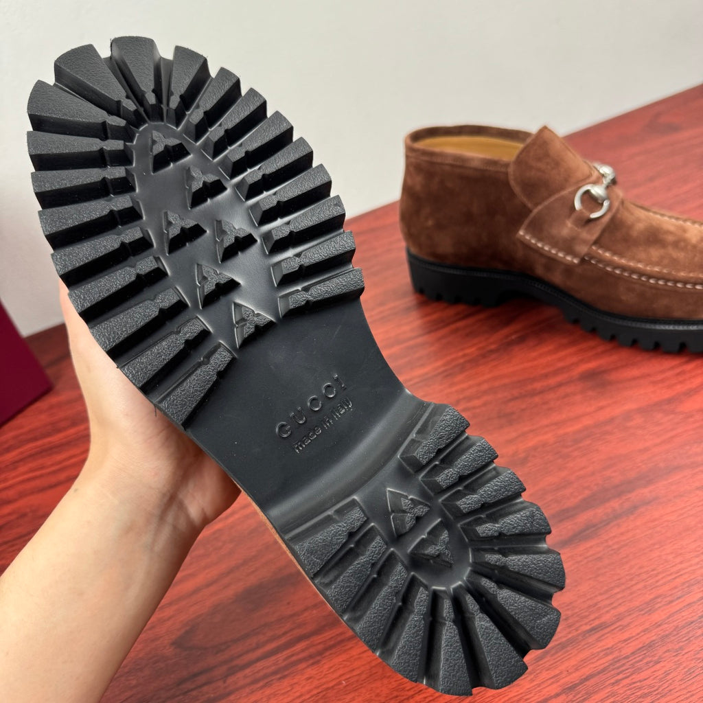 Gucci Men's Horsebit Chunky Ankle Boots