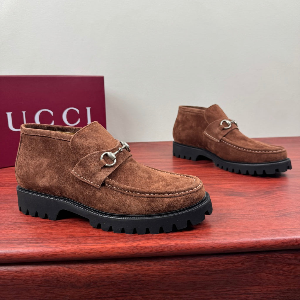 Gucci Men's Horsebit Chunky Ankle Boots