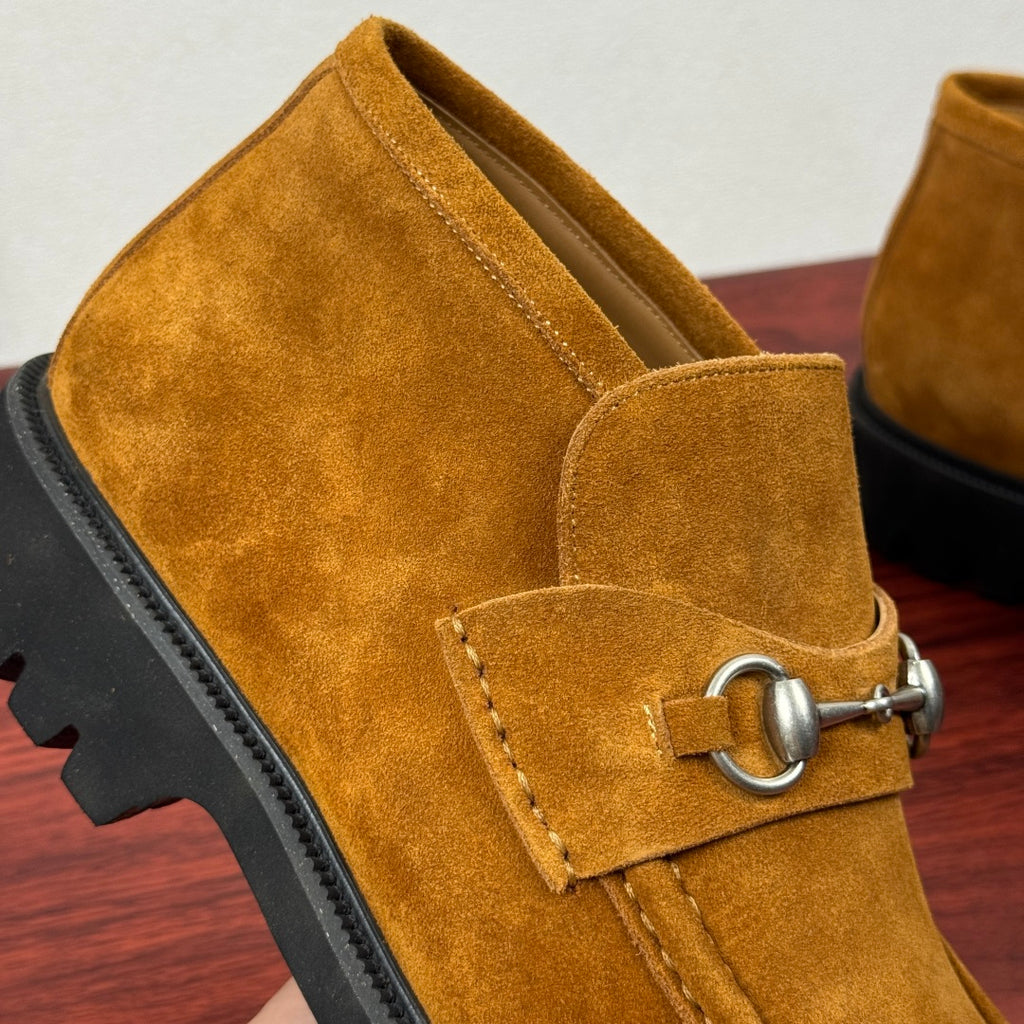 Gucci Men's Horsebit Chunky Ankle Boots