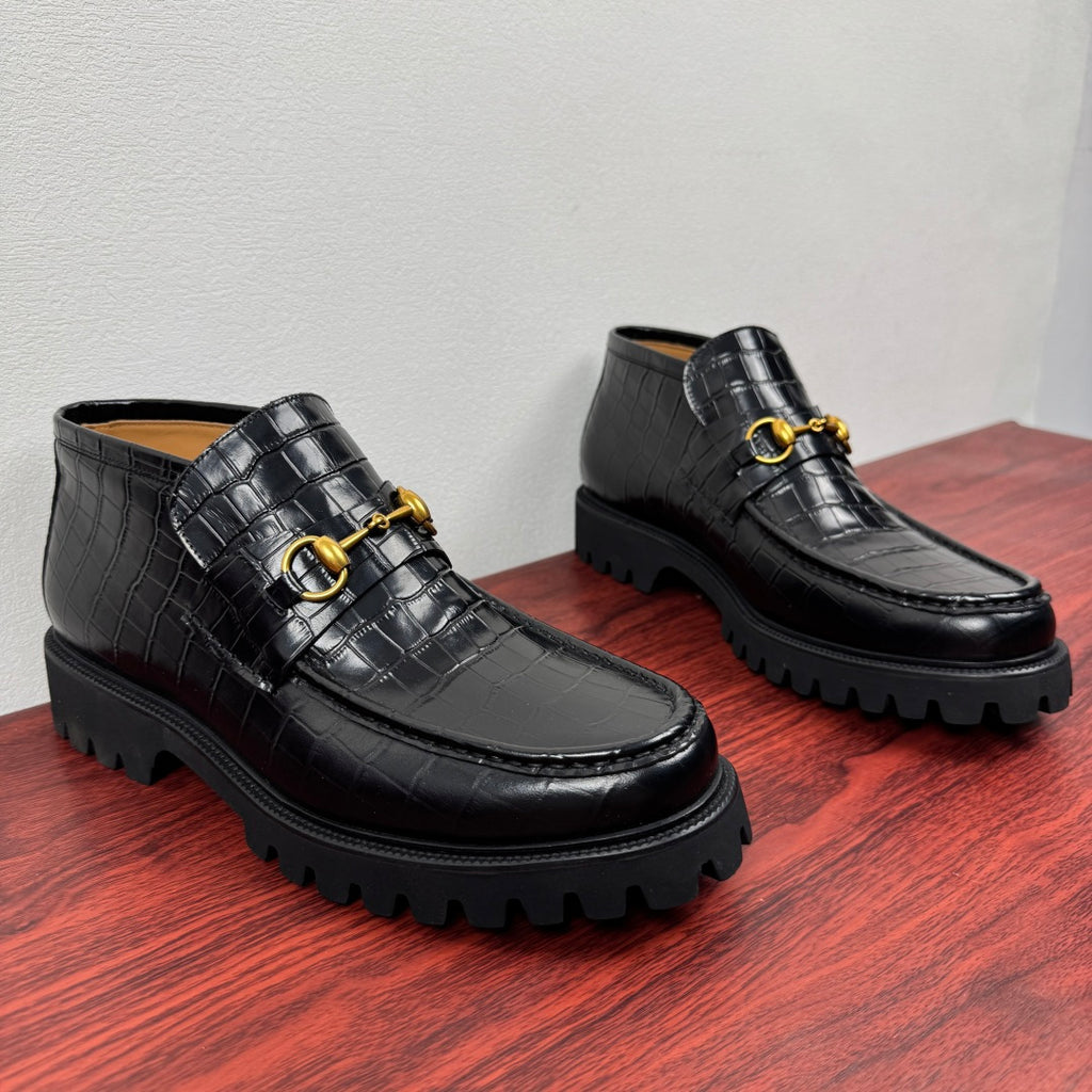 Gucci Men's Horsebit Chunky Ankle Boots