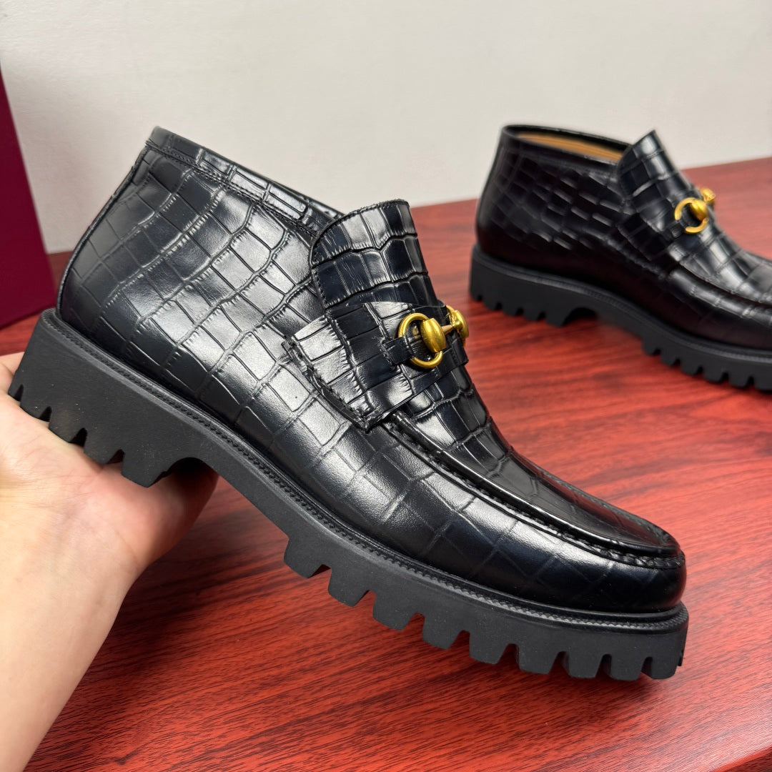 Gucci Men's Horsebit Chunky Ankle Boots
