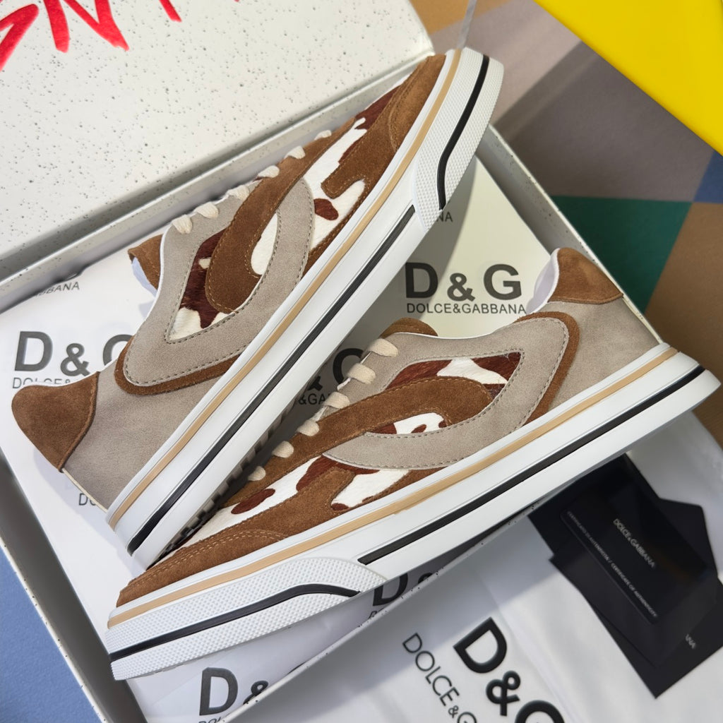 Dolce & Gabbana DG Sailing Casual Sneakers with Leather & Mesh Upper